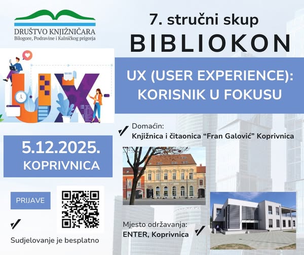 U Koprivnici će se održati BIBLIOKON – regionalni stručni skup knjižničara