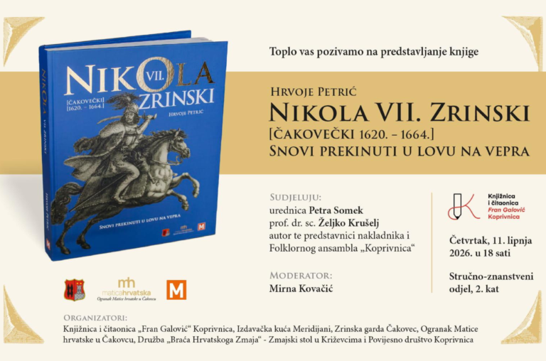 Predstavljanje knjige Hrvoja Petrića o Nikoli VII. Zrinskom u Koprivnici